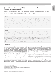 Quinoa Dietary Fiber and Functional Components