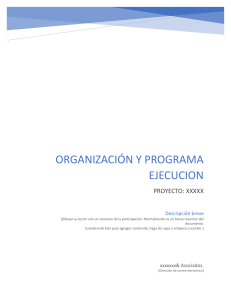 Gu&iacute;a de Plan de Ejecuci&oacute;n y Organizaci&oacute;n de Proyectos