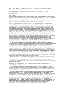 Aprendizaje Cooperativo: Recurso y Contenido Educativo
