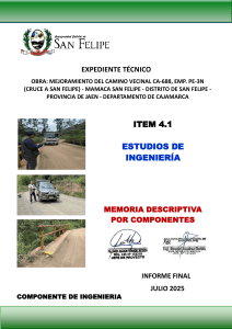 Expediente T&eacute;cnico Mejoramiento Camino CA-688