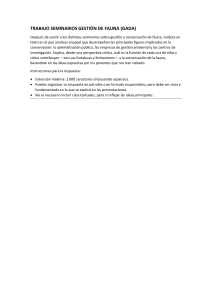 Trabajo: Gesti&oacute;n y Conservaci&oacute;n de la Fauna