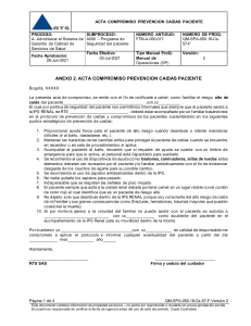 Acta Compromiso Prevenci&oacute;n Ca&iacute;das Paciente