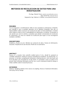 METODOS DE RECOLECCION DE DATOS PARA UNA INVESTIGACI&Oacute;N a5ed0837897e32c0da9159d6fafdb49f