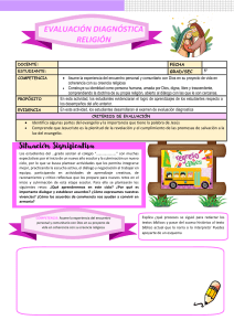 Examen Diagn&oacute;stico de Religi&oacute;n 5&ordm; Grado