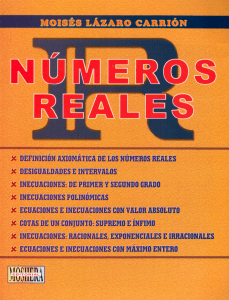 N&uacute;meros Reales: Teor&iacute;a y Ejercicios | Libro de Matem&aacute;ticas