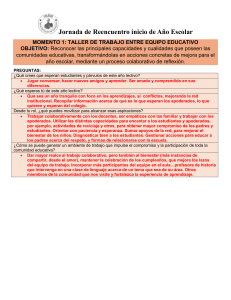 Gu&iacute;a de Taller de Inicio de A&ntilde;o Escolar