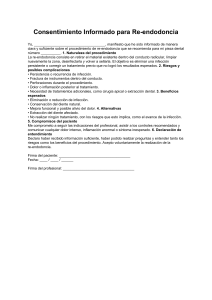 Consentimiento Informado para Re-endodoncia