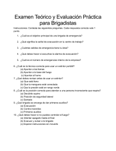 Examen para Brigada de Emergencias