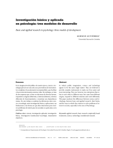 Modelos de Investigaci&oacute;n Psicol&oacute;gica