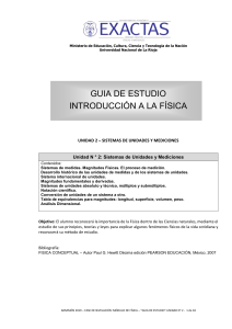 Gu&iacute;a de F&iacute;sica: Unidades y Mediciones