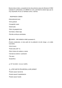 Diferencias Gripe H3N2 y Resfriado