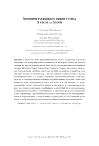 Tratamientos psicol&oacute;gicos para v&iacute;ctimas de violencia