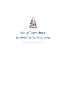 Motor Testing Bench Standard Procedures
