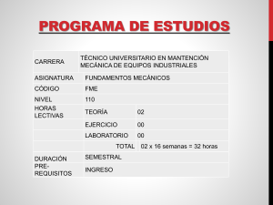Programa Fundamentos Mec&aacute;nicos