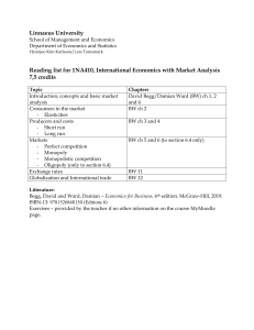 1NA410 International Economics Reading List