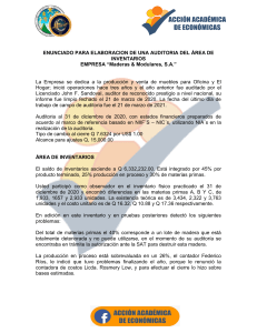 Estudio de Caso de Auditor&iacute;a de Inventarios