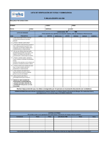 Lista de Verificaci&oacute;n de Fatiga para Conductor