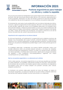 Posturas Ergon&oacute;micas para la Oficina
