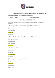 Cuestionario de Apreciaci&oacute;n Musical: Cualidades del Sonido