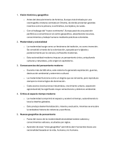 Modernidad, Colonialidad y Pensamiento Geogr&aacute;fico