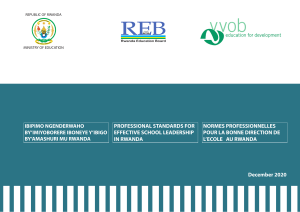 THE 5 PROFESSIONAL STANDARDS FOR EFFECTIVE SCHOOL LEADERSHIP IN RWANDA