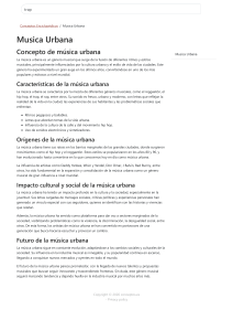 M&uacute;sica Urbana: Concepto, Or&iacute;genes e Impacto Cultural