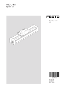 Festo - EGC BS Spindle axis - Operating Instructions