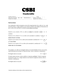 CSBI conductas sexuales niños