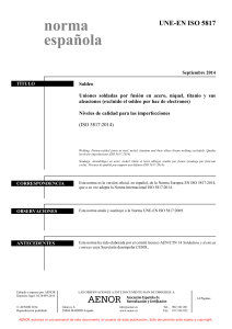 Norma ISO 5817:2014 Calidad de Soldadura