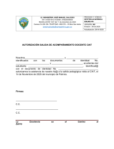 Autorizaci&oacute;n Salida Pedag&oacute;gica CIAT
