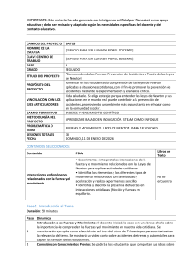 Proyecto Leyes de Newton para Secundaria