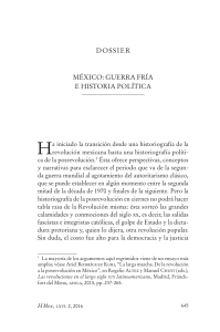M&eacute;xico: Guerra Fr&iacute;a e Historia Pol&iacute;tica