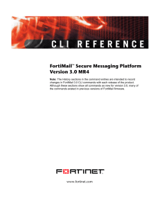 FortiMail 3.0 MR4 CLI Reference Guide