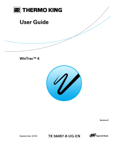 WinTrac&trade; 6 User Guide | Thermo King Software Manual