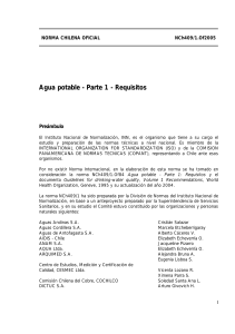 NCh 409 Agua potable parte 1