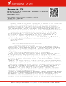 Resoluci&oacute;n 5081: Declaraci&oacute;n de Desechos S&oacute;lidos Industriales