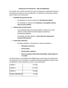 Evaluaci&oacute;n de facturaci&oacute;n septiembre: criterios y c&aacute;lculo