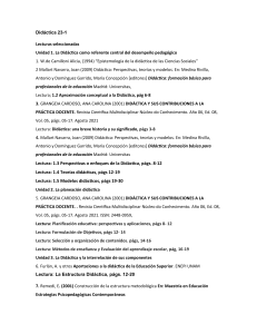 Did&aacute;ctica 23-1: Lecturas Selecc. Pedagog&iacute;a