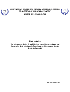 Artes Pl&aacute;sticas e Inteligencia Emocional en Primaria