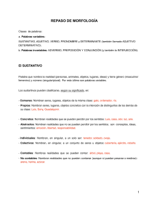 Repaso de Morfolog&iacute;a: Clases de Palabras y Ejercicios