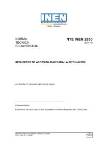 Requisitos de accesibilidad para la rotulaci&oacute;n - NTE INEN 2850:2014
