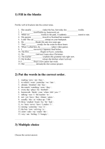 English Grammar Tenses Worksheet for Practice