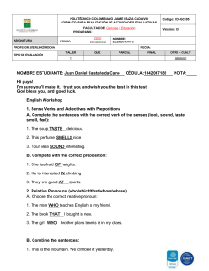 English Workshop Quiz: Elementary 3 Grammar & Vocabulary