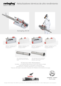 Ficha T&eacute;cnica Nebulizador T&eacute;rmico Swingfog SN 50