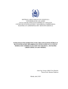 Estrategias de Marketing para Organizaciones P&uacute;blicas de I+D+i