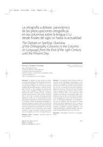 Ortograf&iacute;a a debate: Panor&aacute;mica de preocupaciones ortogr&aacute;ficas en columnas sobre la lengua