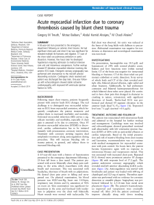Case Report: Acute MI from Blunt Chest Trauma
