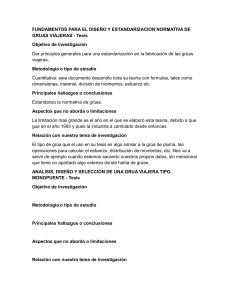 Dise&ntilde;o y An&aacute;lisis de Gr&uacute;as Viajeras: Revisi&oacute;n de Tesis