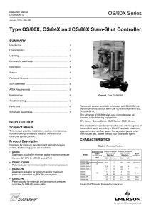 OS/80X Series Slam-Shut Controller Manual