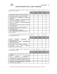 Cuestionario de Clima Laboral PDF